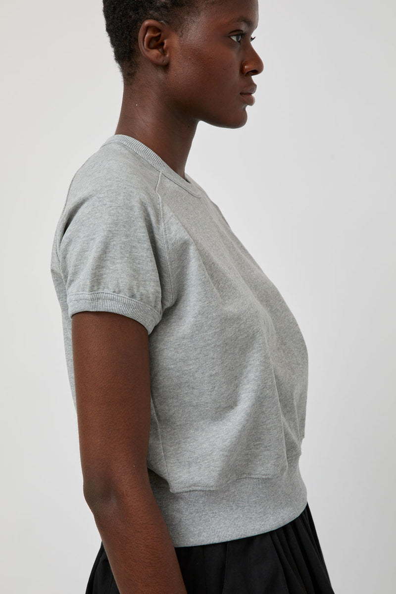 Nothing Written Bibi Cotton Sweatshirt Tee in Gray