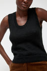 Nothing Written Carol U-Neck Vest in Black