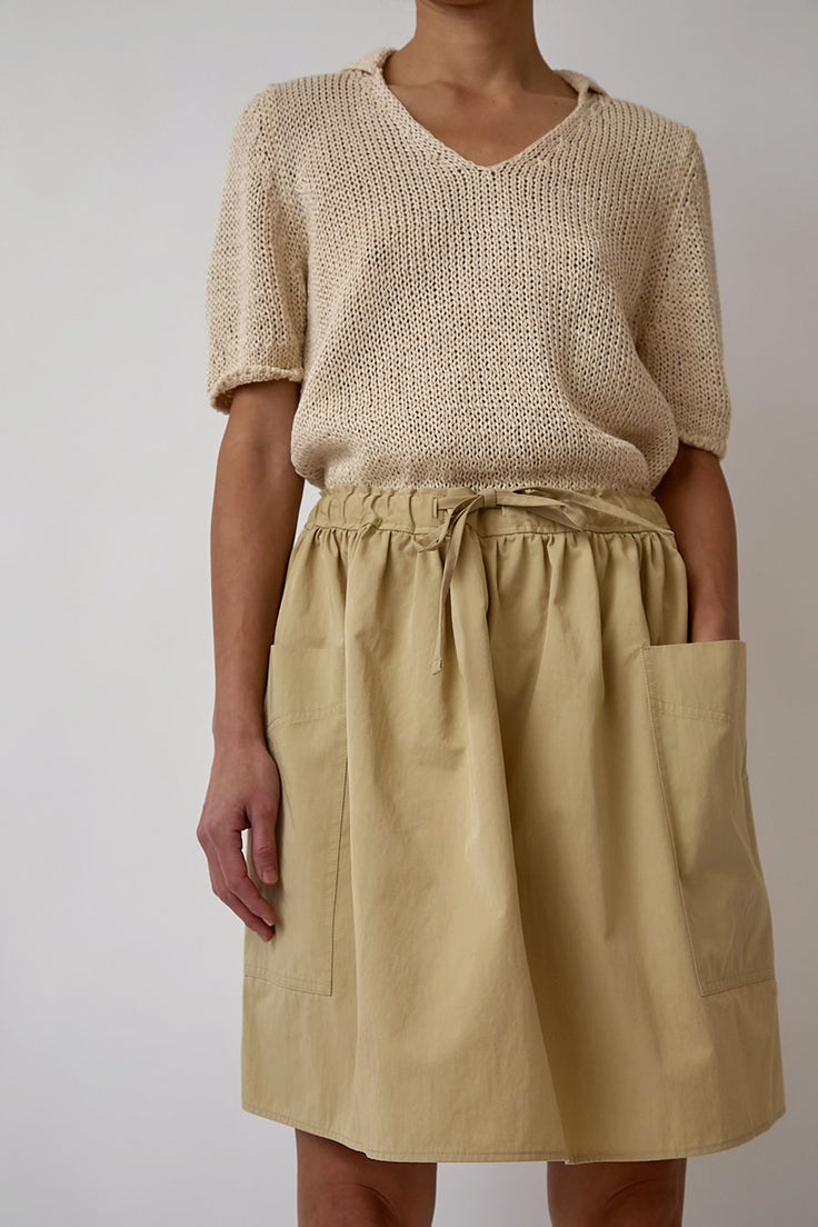 Beige 2024 flared skirt