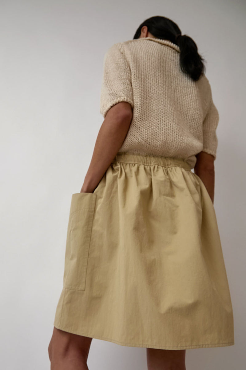Nothing Written Casali Flared Skirt in Beige