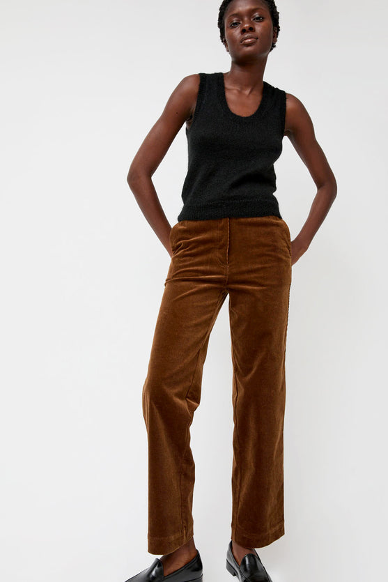 Nothing Written Corduroy Straight Pants in Brown