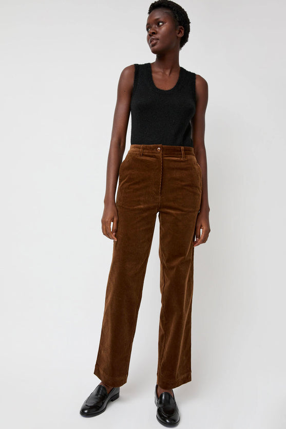 Nothing Written Corduroy Straight Pants in Brown