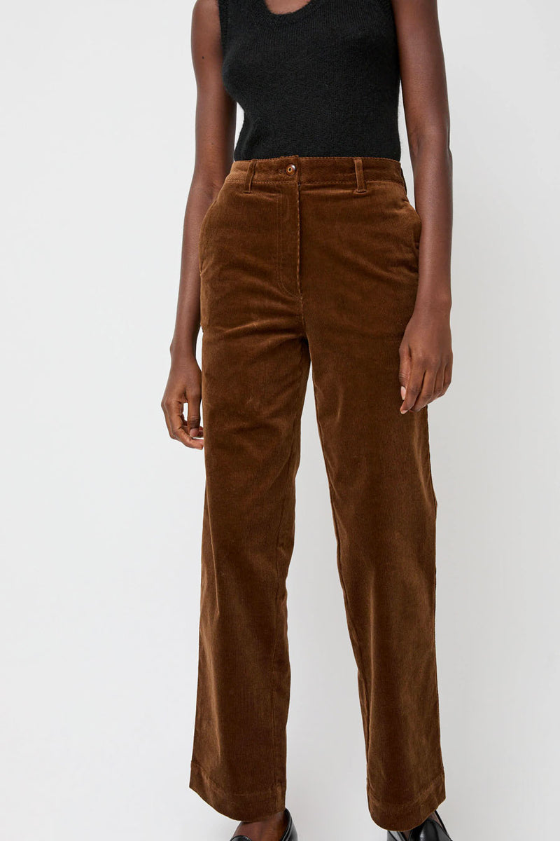 Nothing Written Corduroy Straight Pants in Brown