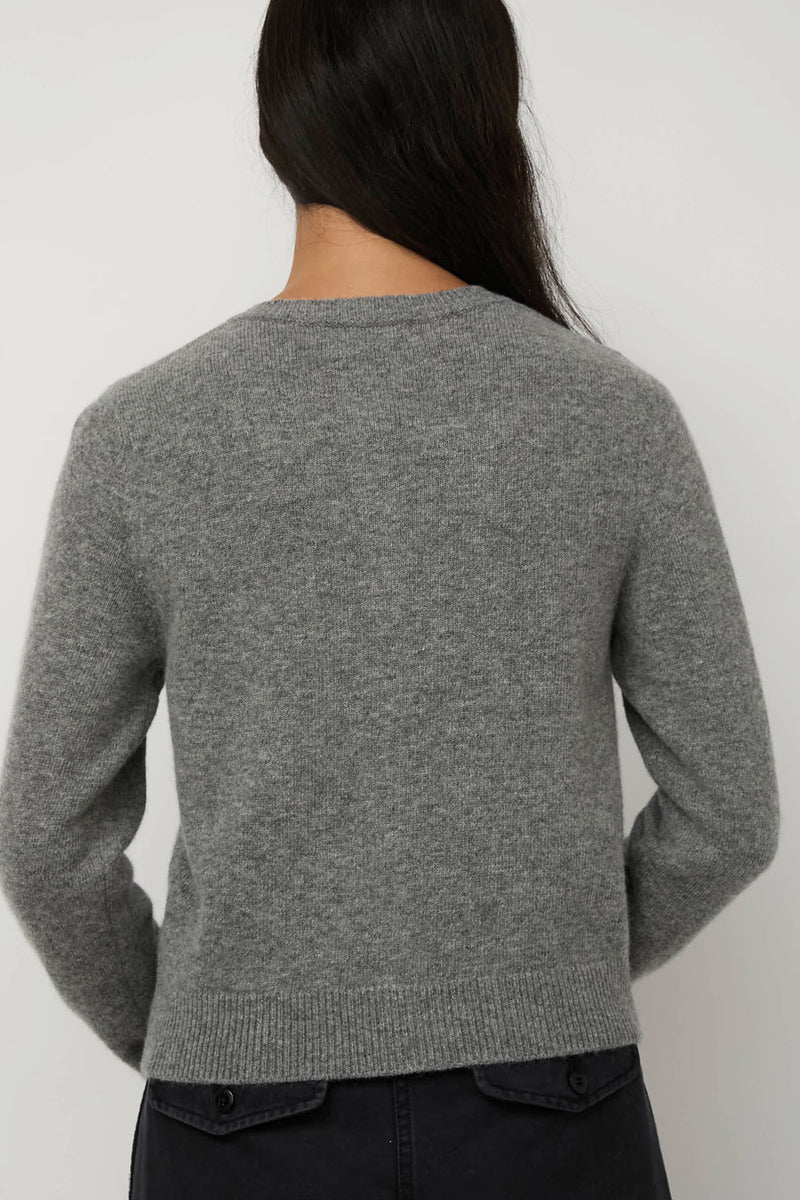 Nothing Written Diene Round Cardigan in Gray