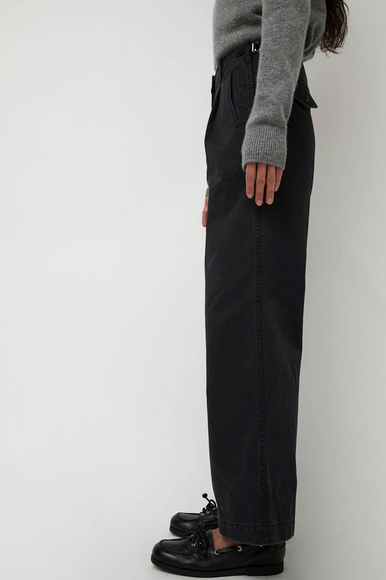 Nothing Written Gato Straight Tuck Pants in Navy