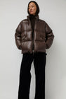 Nothing Written Hoore Puffer Jacket in Vintage Brown