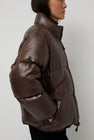 Nothing Written Hoore Puffer Jacket in Vintage Brown