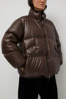 Nothing Written Hoore Puffer Jacket in Vintage Brown