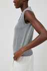 Nothing Written Knit Polo Neck Sleeveless in Gray