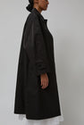 Nothing Written Nylon Volume Balmacaan Trench in Black