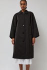 Nothing Written Nylon Volume Balmacaan Trench in Black