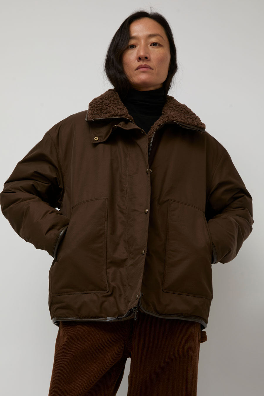 Nothing Written Pooh Reversible Jumper in Vintage Brown