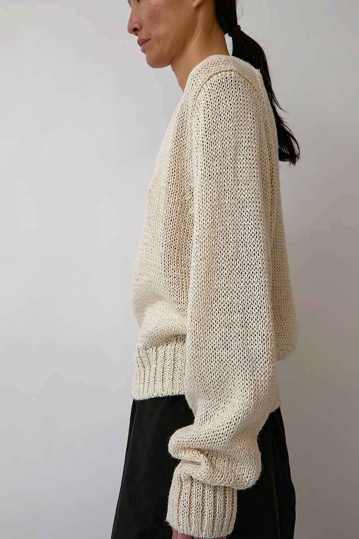 Nothing Written Sia V Neck Pullover in Ivory