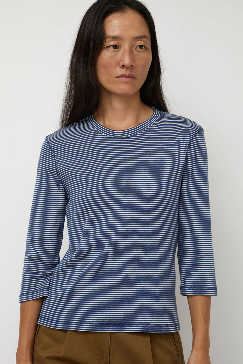 Nothing Written Striped Cotton T-Shirt in Blue