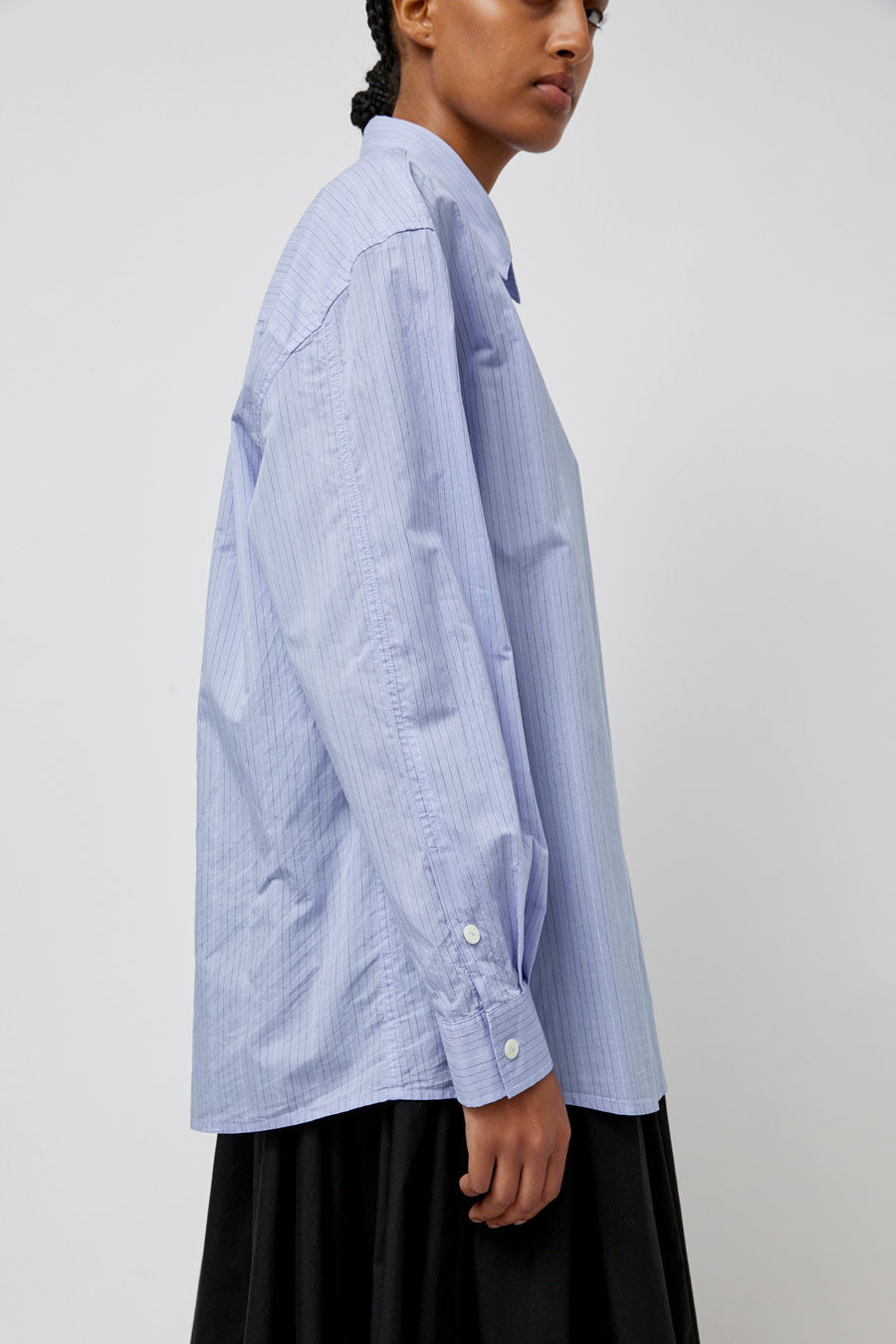 Nothing Written Timon Striped Cotton Shirt in Blue Stripe