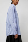 Nothing Written Timon Striped Cotton Shirt in Blue Stripe