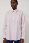 Nothing Written Timon Striped Cotton Shirt in Pastel Pink