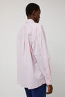 Nothing Written Timon Striped Cotton Shirt in Pastel Pink