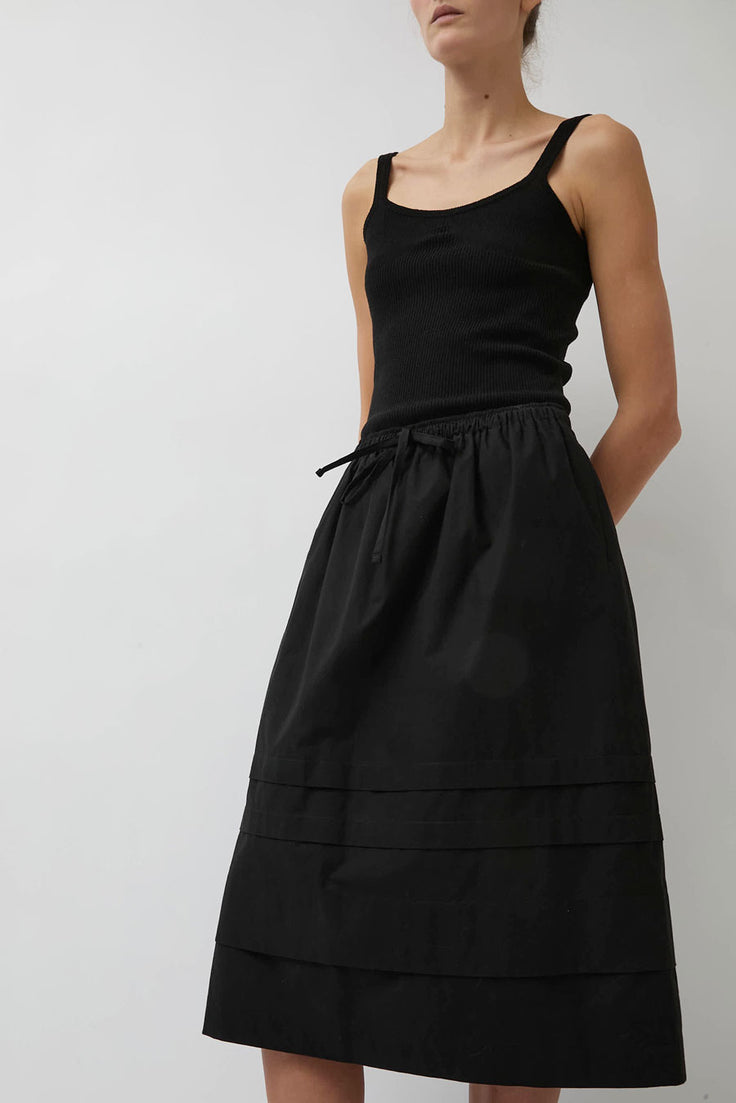 Layered clearance skirt black