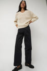 Nothing Written Wide V-Neck Sweater in Ivory
