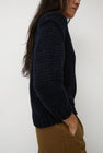 Nothing Written Wide V-Neck Sweater in Navy