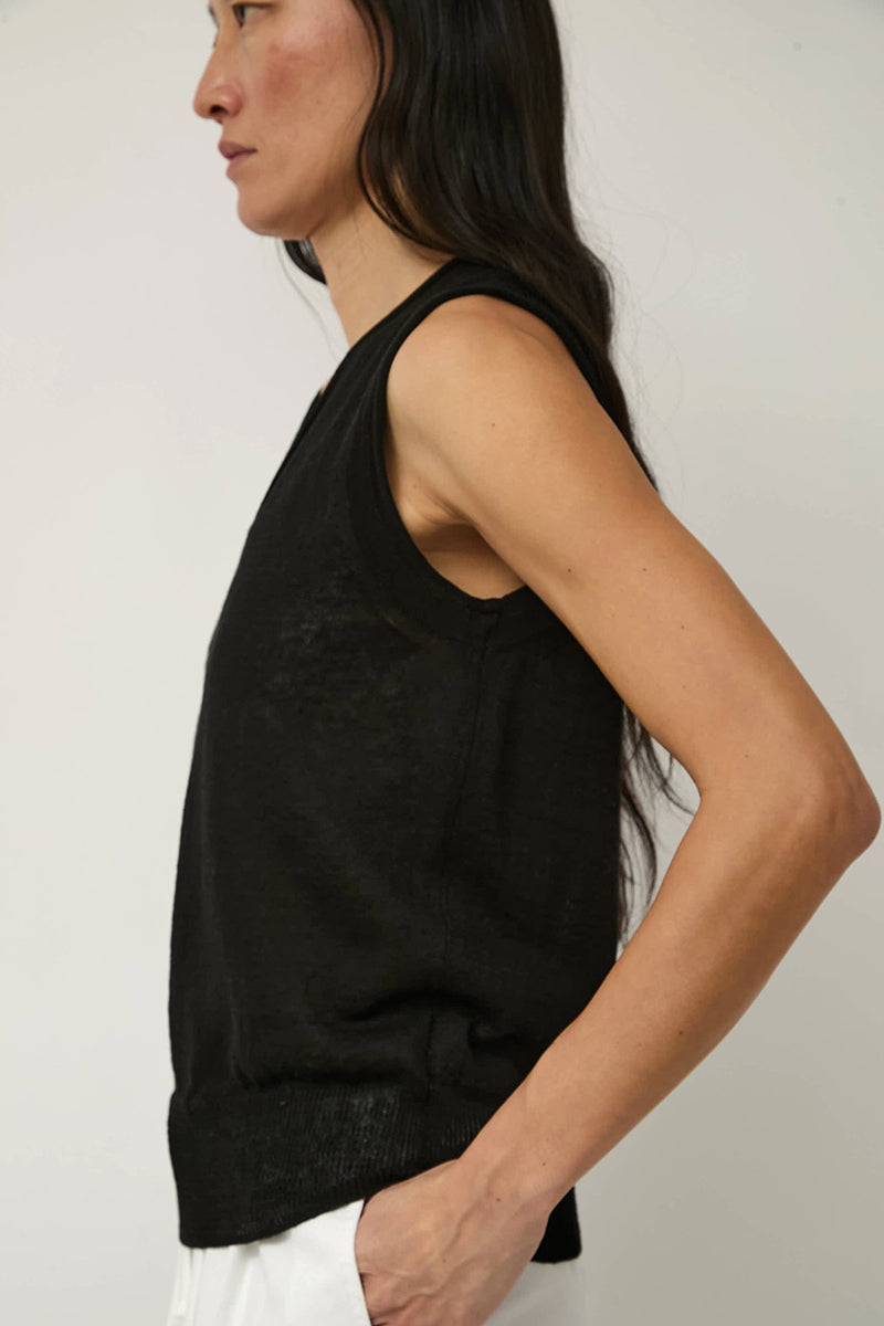Nothing Written Dore Sleeveless Knit Top in Black