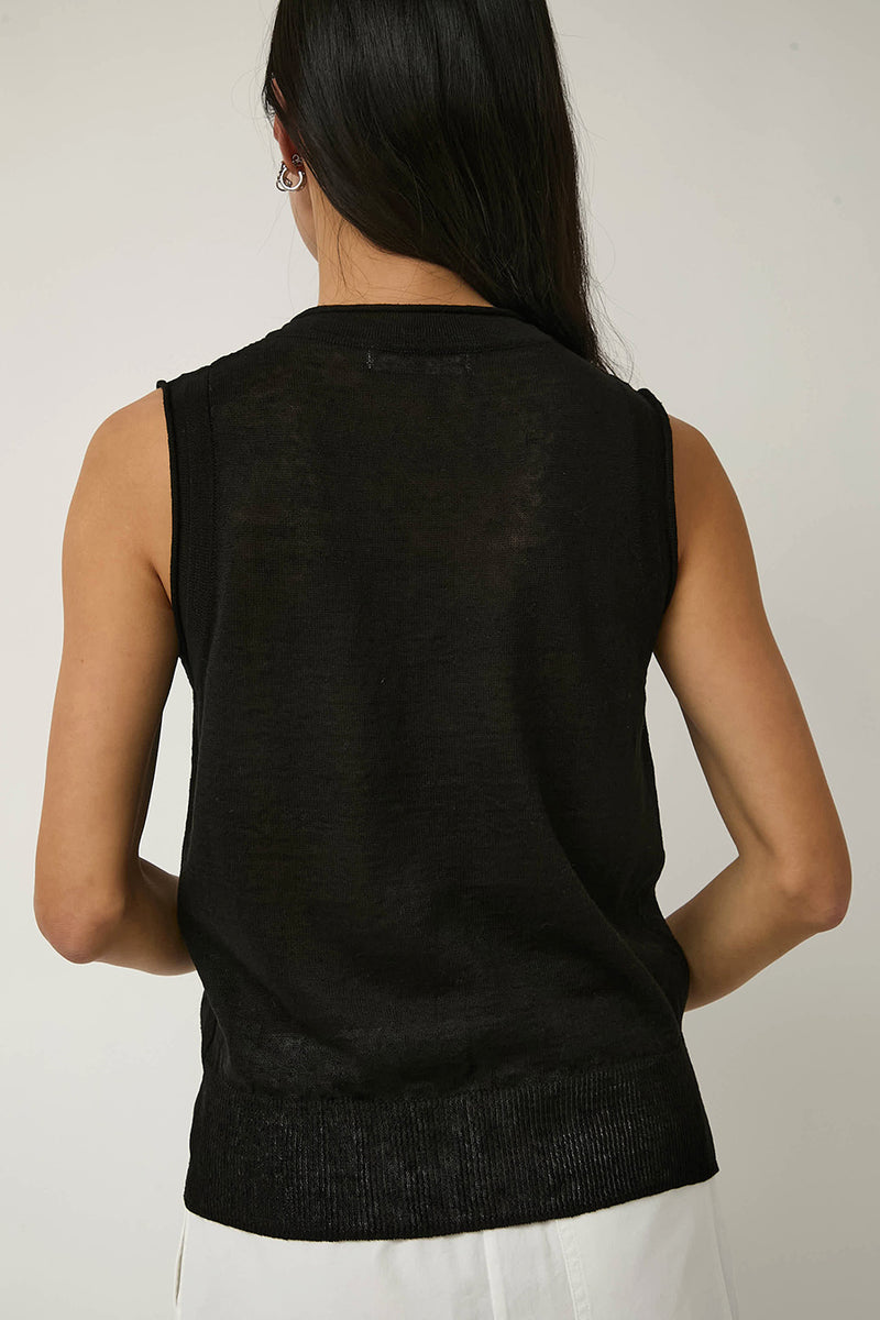 Nothing Written Dore Sleeveless Knit Top in Black