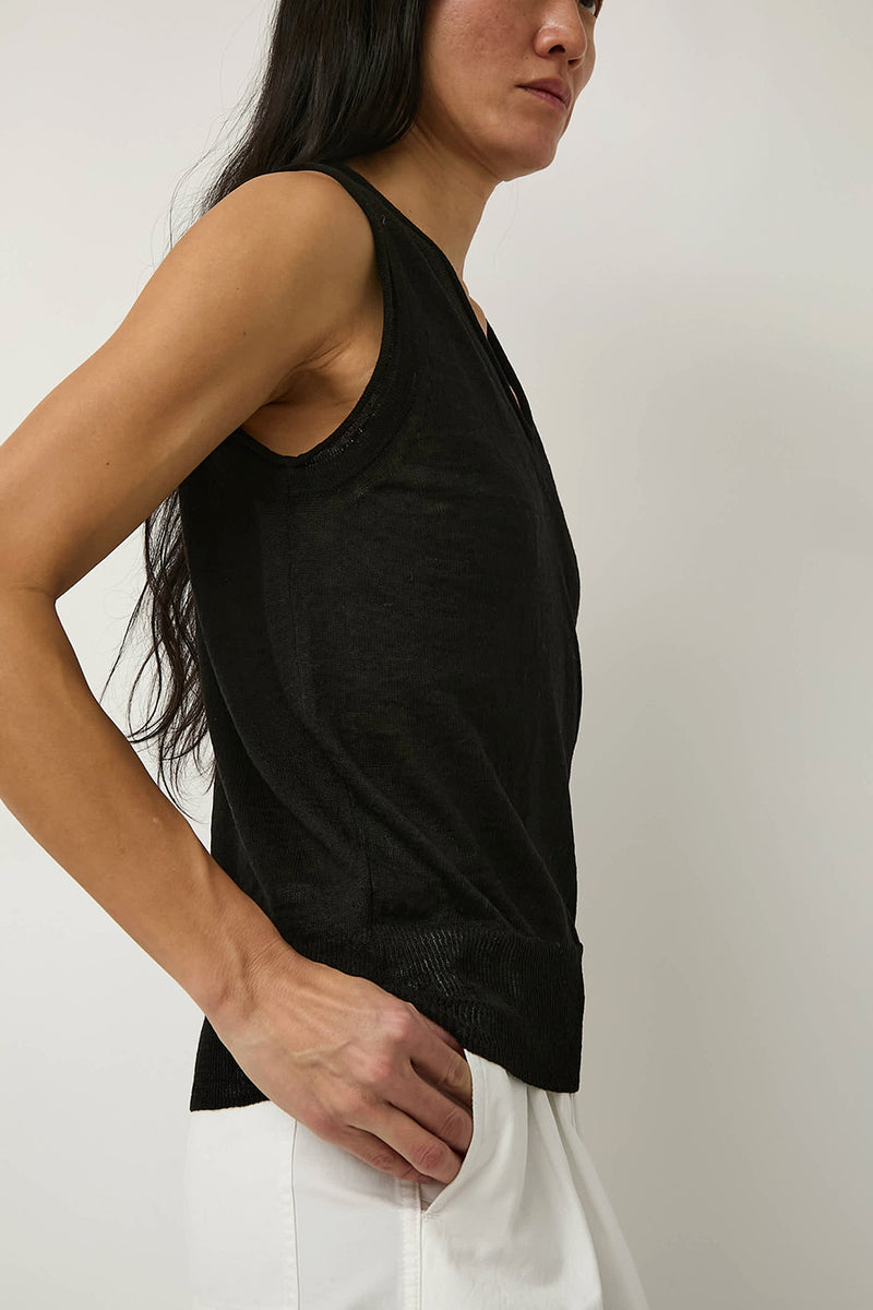 Nothing Written Dore Sleeveless Knit Top in Black