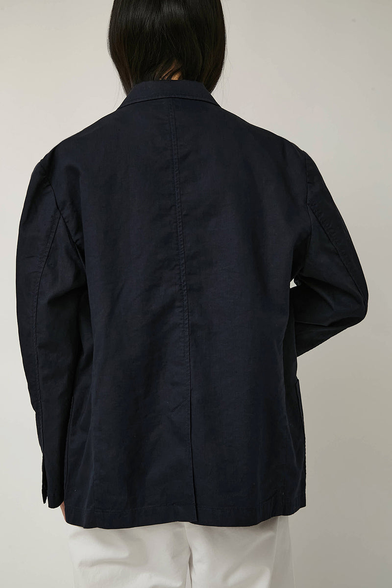 Nothing Written Mild Oversized Linen Jacket in Navy
