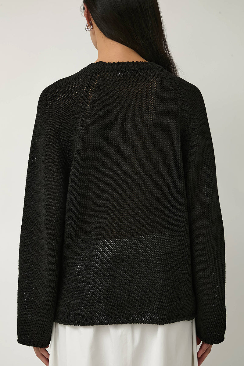 トップス Nothing Written Paper loose fit pullover Nothing Written Paper Loose Fit Pullover in Black – No.6 Store