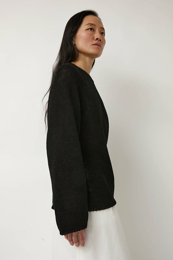 トップス Nothing Written Paper loose fit pullover Nothing Written Paper Loose Fit Pullover in Black – No.6 Store
