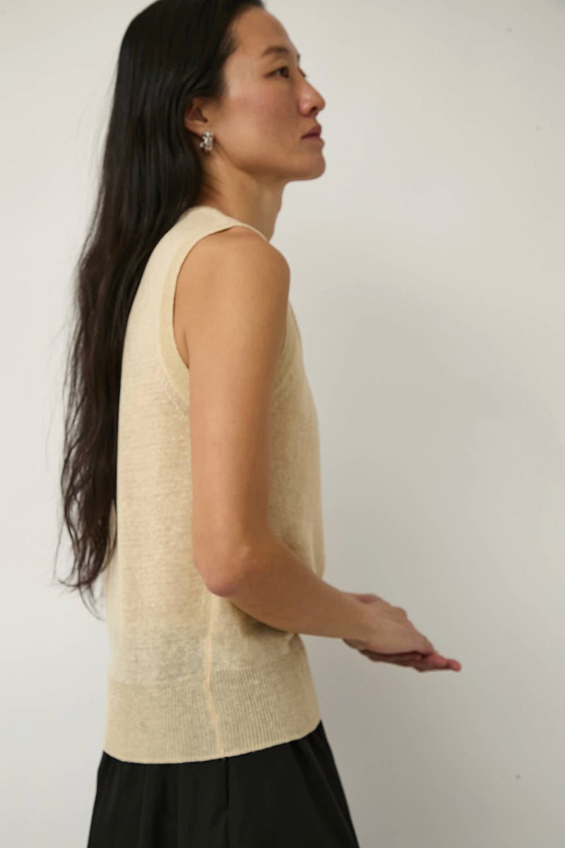 Nothing Written Rola Linen Sleeveless in Yellow