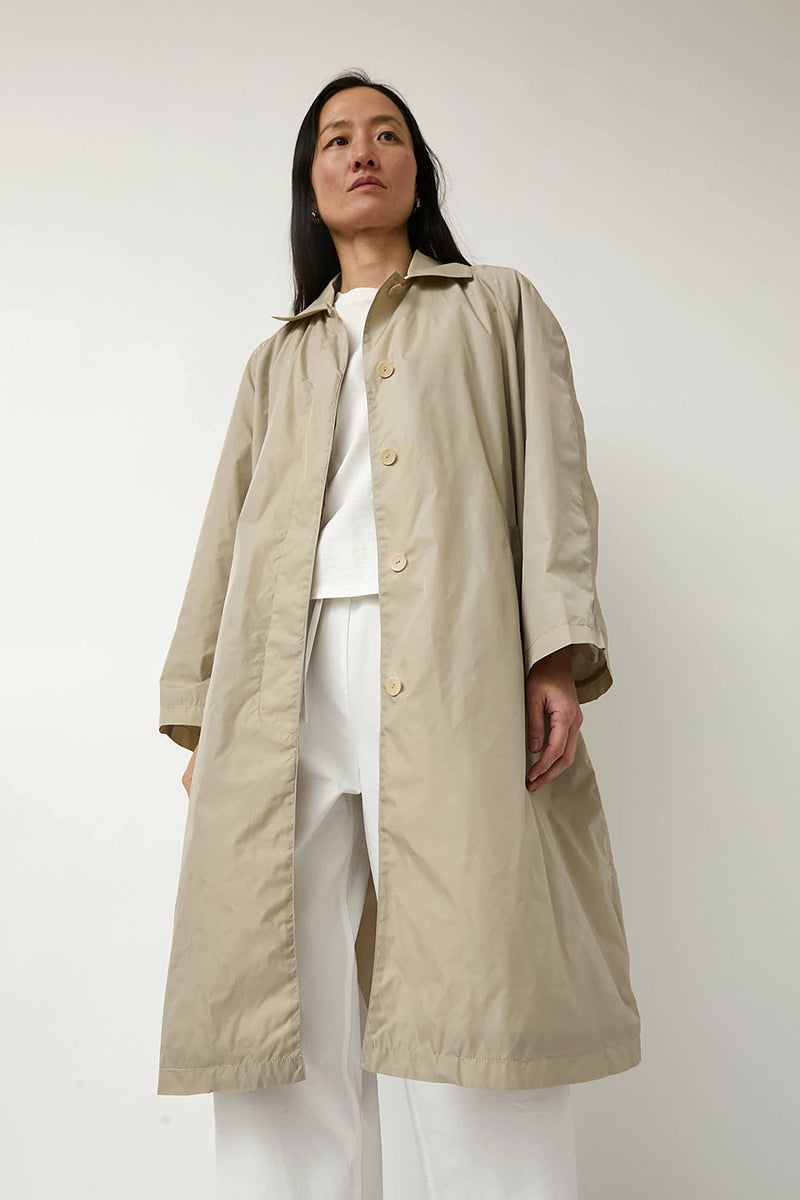 Nothing Written Urban Nylon Trench in Beige
