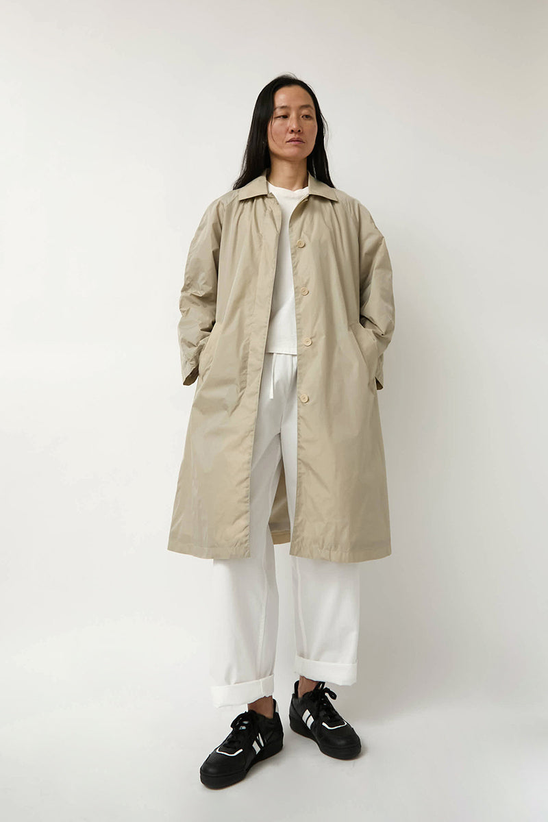 Nothing Written Urban Nylon Trench in Beige