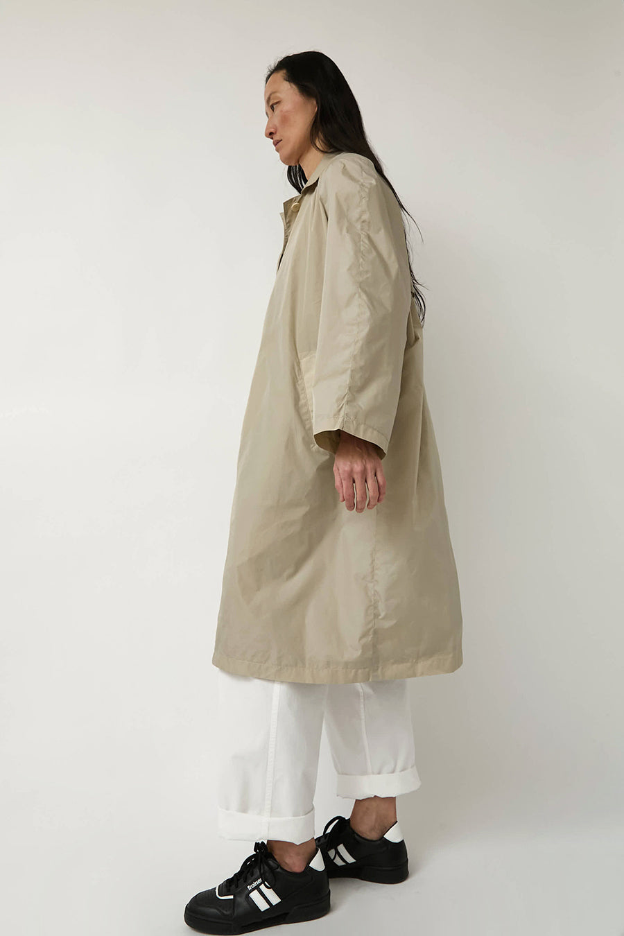 Nothing Written Urban Nylon Trench in Beige