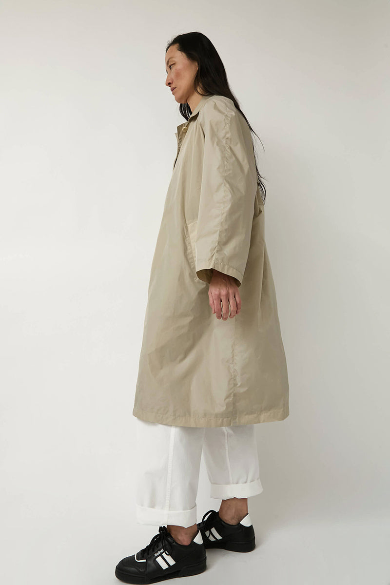Nothing Written Urban Nylon Trench in Beige