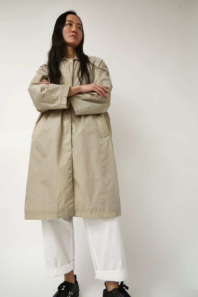 Nothing Written Urban Nylon Trench in Beige