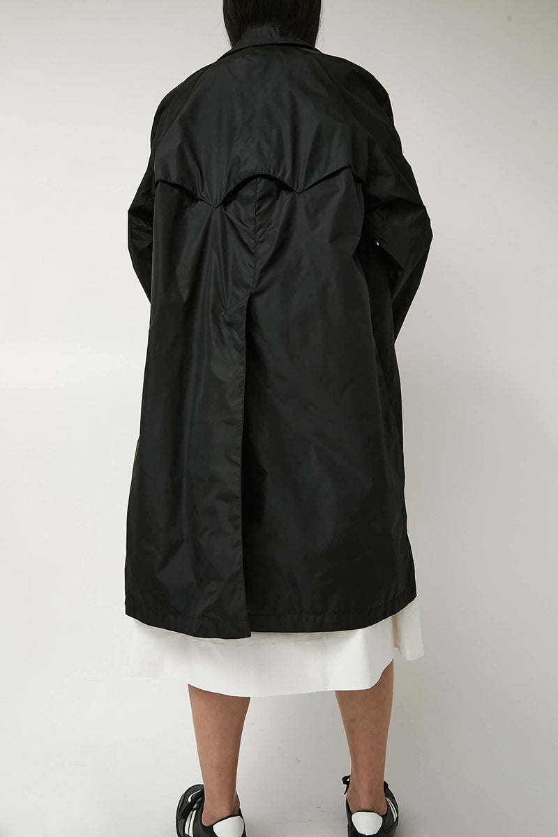 Nothing Written Urban Nylon Trench in Black