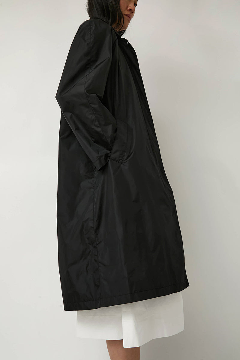 Nothing Written Urban Nylon Trench in Black