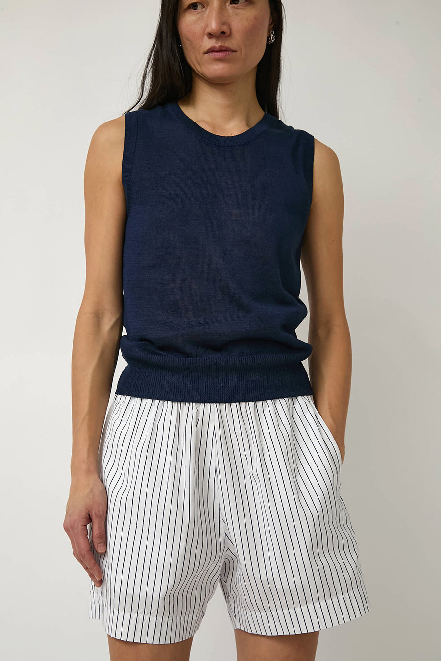 Nothing Written Yaphi Short Pants in Navy Stripe