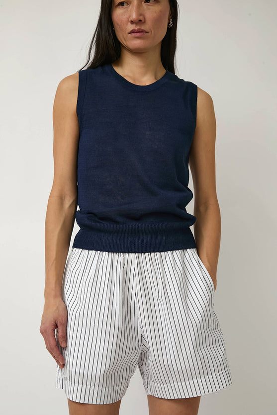 Nothing Written Yaphi Short Pants in Navy Stripe – No.6 Store