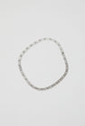 Numbering Rectangle Chain Link Necklace in Silver