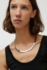 Numbering Rectangle Chain Link Necklace in Silver