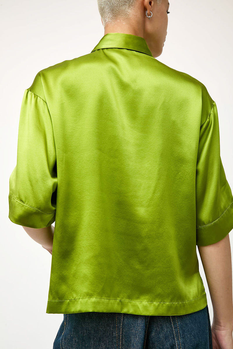 No.6 Stephen Cropped Polo in Apple