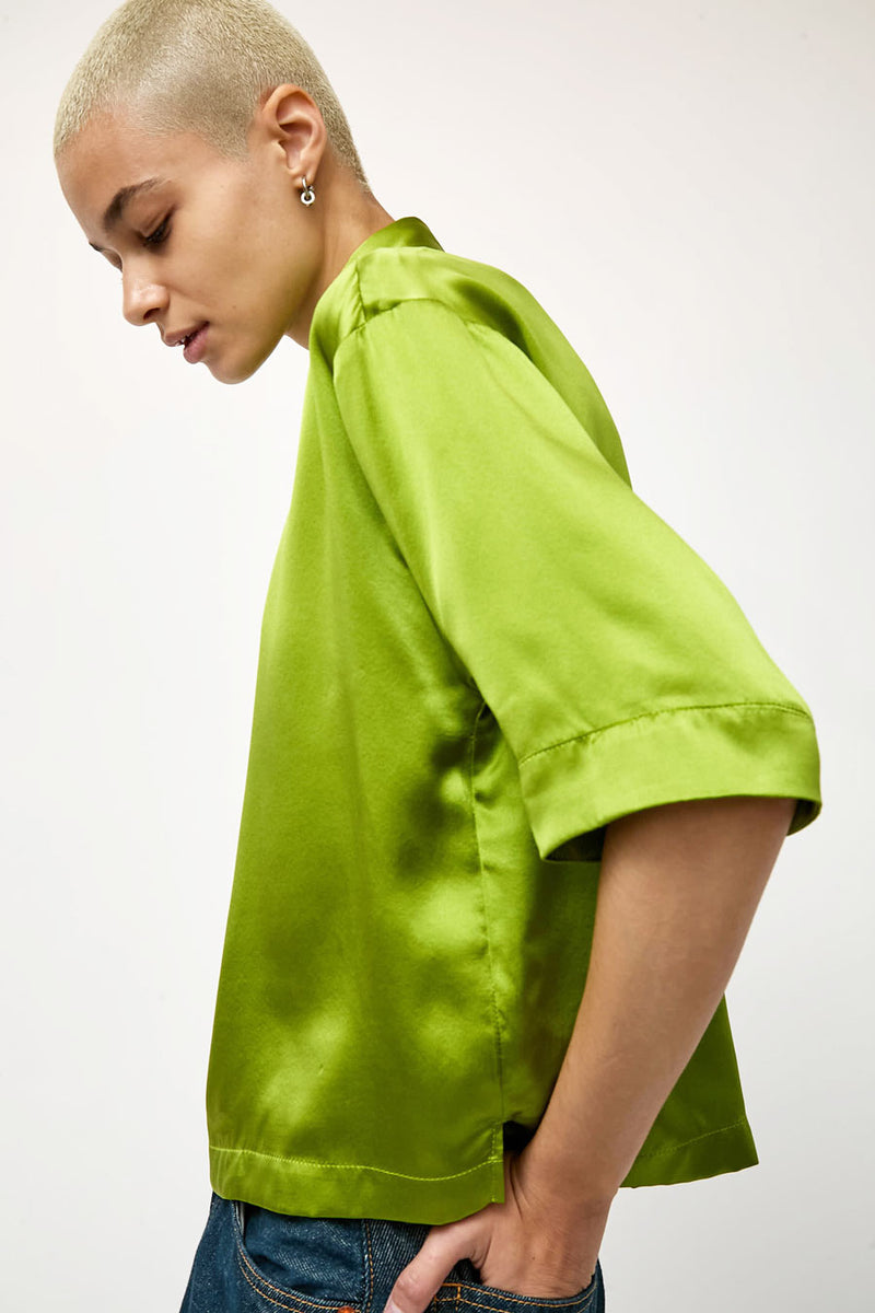 No.6 Stephen Cropped Polo in Apple