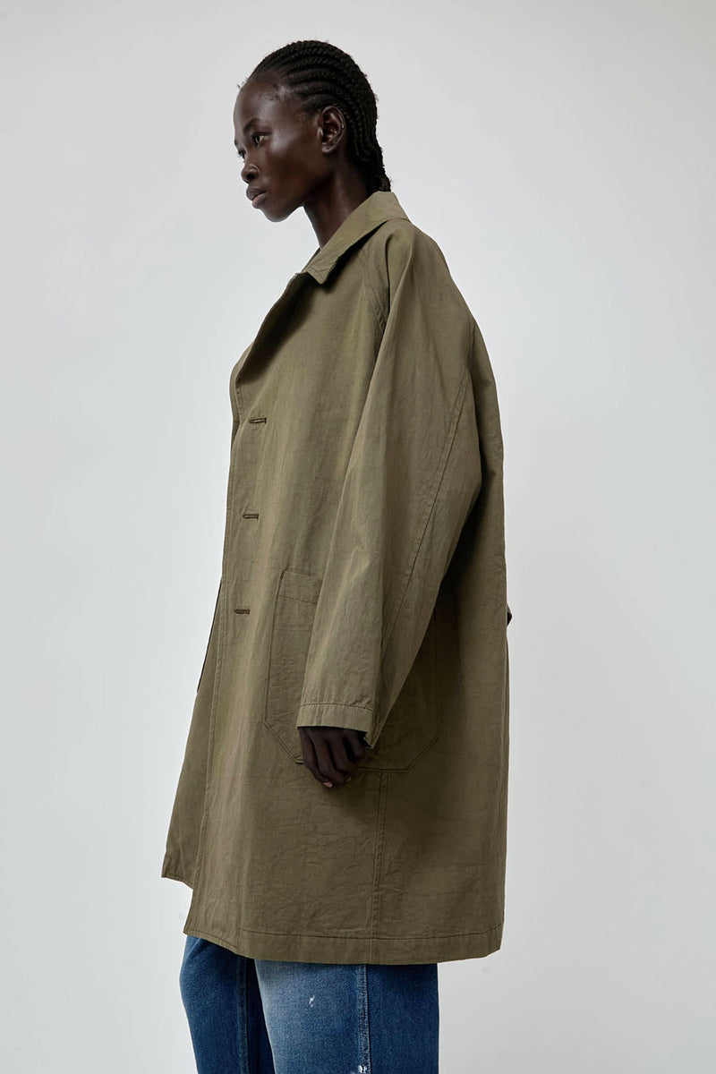 Ordinary Fits P Collar Coat in Khaki