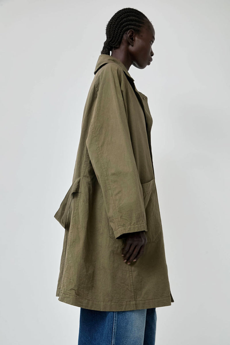 Ordinary Fits P Collar Coat in Khaki