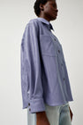 No.6 Aya Shirt in Light Blue Faux Leather