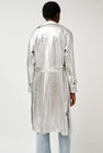 No.6 Emile Trench in Silver Faux Leather