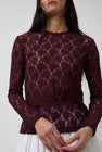 No.6 Ash Tee in Bordeaux Lace